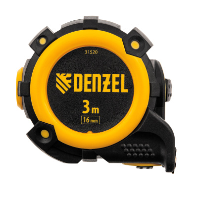 Рулетка 3м х 16мм, автоматич. фиксац., нейлон. покрытие, магнит. зацеп, двухстор. разметка Denzel по ценам производителя в Москве с доставкой по всей России