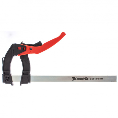 Струбцина реечная быстрозажимная, пластиковый корпус рычажно-храповой механизм, 250 х 90 х 340 мм, штанга 5 х 20 мм Matrix по ценам производителя в Москве с доставкой по всей России