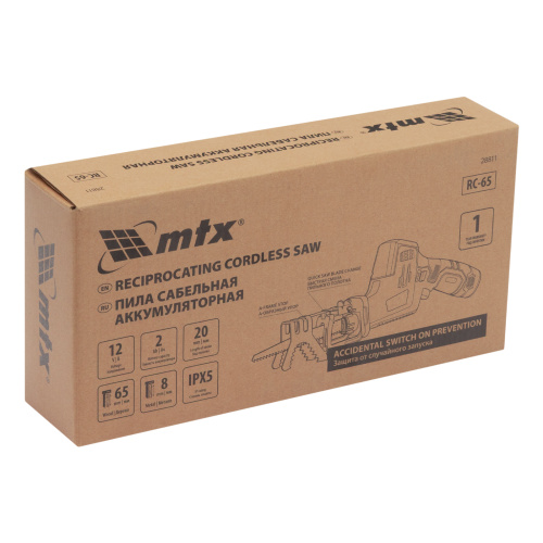 Пила сабельная аккумуляторная RС-65, Li-Ion, 12 В MTX по ценам производителя в Москве с доставкой по всей России