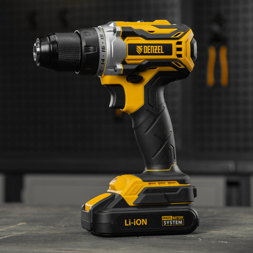 Дрель-шуруповерт аккумуляторная, бесщет. BLDL-18-02 Li-Ion, 18 В Denzel по ценам производителя в Москве с доставкой по всей России
