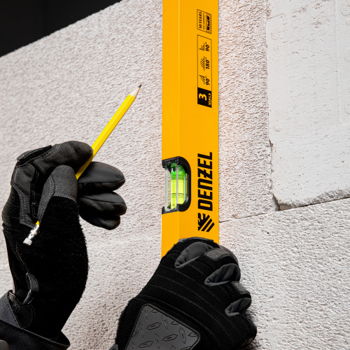 Уровень алюминиевый, 800 мм, фрезерованный, 3 глазка Denzel по ценам производителя в Москве с доставкой по всей России