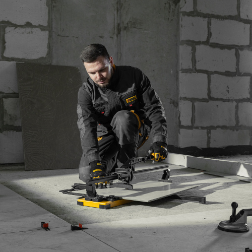 Плиткорез рельсовый 600х16мм, каретка на подш., стальная станина, усил. рукоятка-пенал Denzel по ценам производителя в Москве с доставкой по всей России