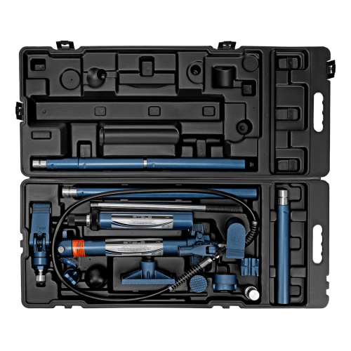 Растяжка гидравлическая, 10 т, набор из 17 предметов, 7 сменных насадок, в пластиковом кейсе на колесах Stels по ценам производителя в Москве с доставкой по всей России