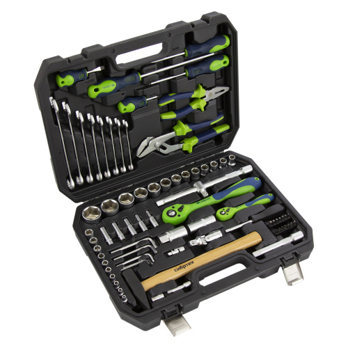 Набор инструментов 76 предметов CrV, 1/2", 1/4" Сибртех по ценам производителя в Москве с доставкой по всей России