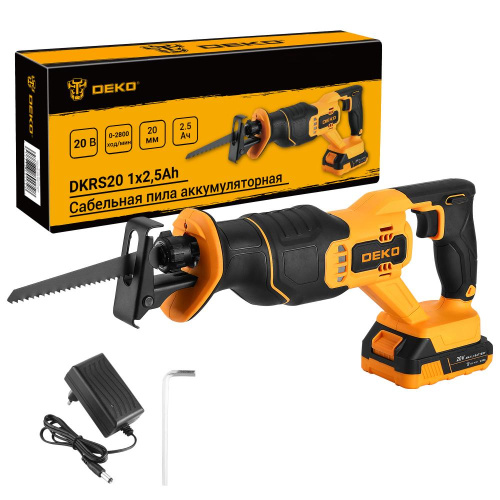 Сабельная пила аккумуляторная DEKO DKRS20, 20В, 1х2,5Ач по ценам производителя в Москве с доставкой по всей России