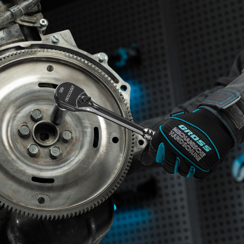 Ключ-трещотка 1/2", CrV, 120 зубьев, цельнометаллический, хром Gross по ценам производителя в Москве с доставкой по всей России