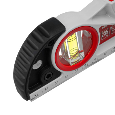 Уровень алюминиевый литой, фрезерованный, 3 глазка, две ударные площадки, 235 мм Matrix по ценам производителя в Москве с доставкой по всей России
