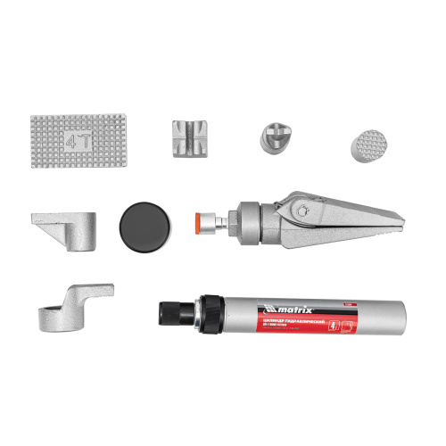 Растяжка гидравлическая, 4 т, набор из 17 предметов, 7 сменных насадок, в пластиковом кейсе Matrix по ценам производителя в Москве с доставкой по всей России