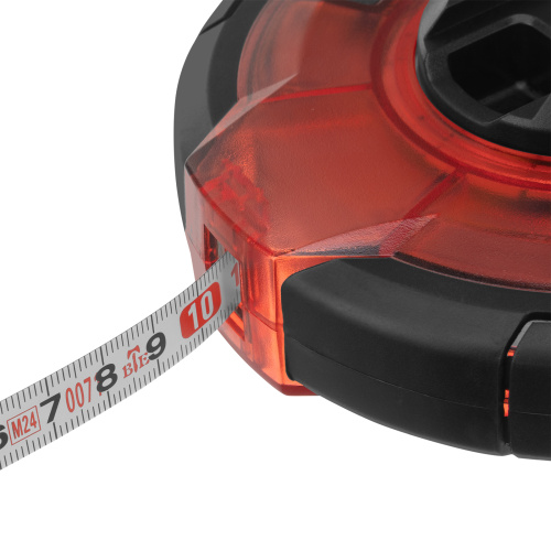 Рулетка геодезическая 50 м х 12,5 мм, закрытый корпус, стальная лента, односторонняя шкала, Pro Matrix по ценам производителя в Москве с доставкой по всей России