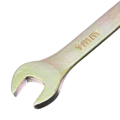 Ключ комбинированный, 9 мм, желтый цинк Сибртех по ценам производителя в Москве с доставкой по всей России