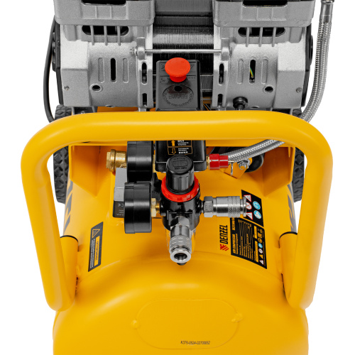 Компрессор безмасляный, малошумный DLS 1500/50, 1500 ВТ, 2x750, 50 л, 260 л/мин Denzel по ценам производителя в Москве с доставкой по всей России