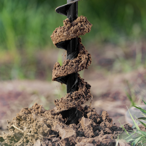 Шнек для грунта ER-80, диаметр 80 мм, длина 800 мм,соединение 20 мм, съемный нож Denzel по ценам производителя в Москве с доставкой по всей России