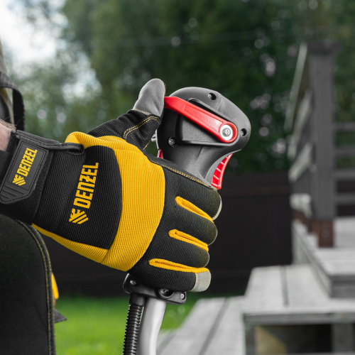 Триммер бензиновый DT-52E, 52 см3, неразъемная штанга, электростартер, состоит из 2 частей Denzel по ценам производителя в Москве с доставкой по всей России