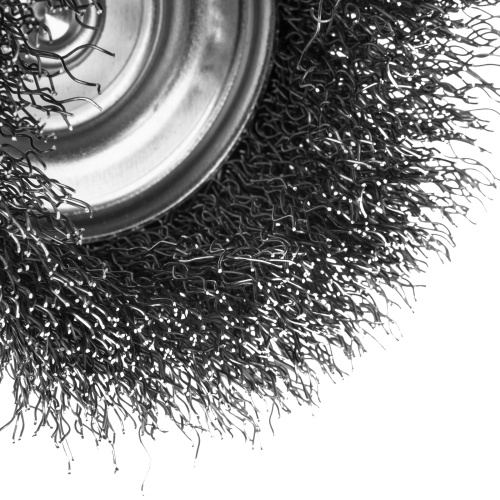 Щетка для дрели, 75 мм, Чашка, со шпилькой, нержавеющая витая проволока Denzel по ценам производителя в Москве с доставкой по всей России