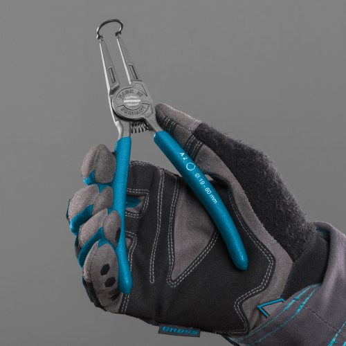 Съемник, 175 мм, для внешних стопорных колец (19-60 мм) прямые губки (разжим) Gross по ценам производителя в Москве с доставкой по всей России