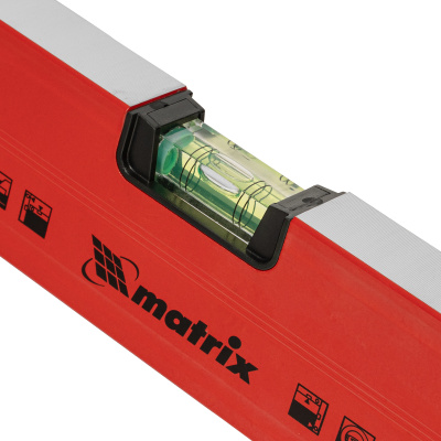 Уровень алюминиевый магнитный, 1800 мм, фрезерованный, 3 глазка (1 зеркальный) усиленный Matrix по ценам производителя в Москве с доставкой по всей России