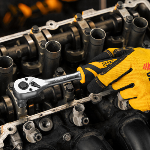 Ключ-трещотка 3/8", 90 зубьев, с быстрым сбросом, CrV Denzel по ценам производителя в Москве с доставкой по всей России