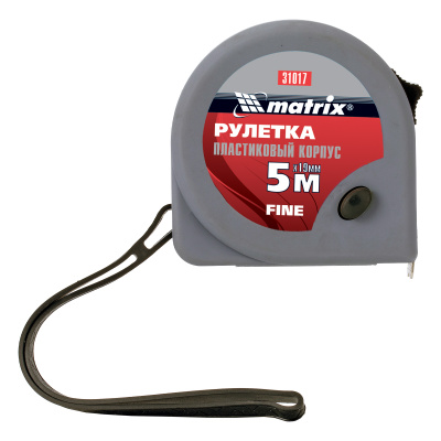 Рулетка Fine,5 м х 19 мм,пластиковый корпус Matrix по ценам производителя в Москве с доставкой по всей России