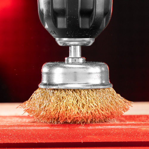 Набор щеток для дрели, 3 шт, 1 плоская, 50 мм, 2 "чашки", 25-50 мм, со шпильками Matrix по ценам производителя в Москве с доставкой по всей России