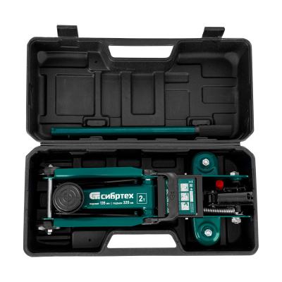 Домкрат гидравлический подкатной, 2 т, 135-320 мм, в пласт. кейсе Сибртех по ценам производителя в Москве с доставкой по всей России