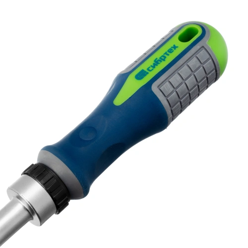 Отвертка реверсивная с набором бит и торцевых головок, 25 шт, CrV, чехол Сибртех по ценам производителя в Москве с доставкой по всей России