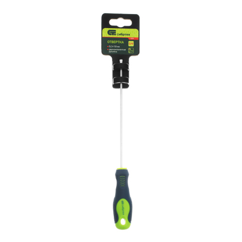 Отвертка, SL3 х 150 мм, CrV, двухкомпонентная рукоятка Сибртех по ценам производителя в Москве с доставкой по всей России