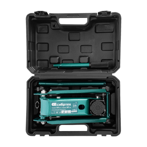 Домкрат гидравлический подкатной, 2,5 т, 148-387 мм, в пласт. кейсе Сибртех по ценам производителя в Москве с доставкой по всей России