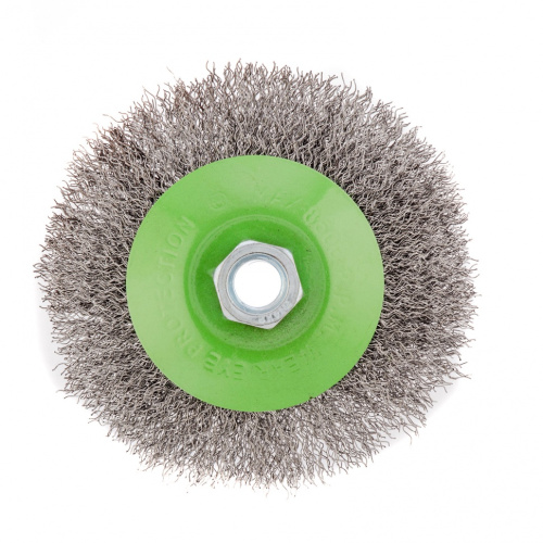 Щетка для УШМ, 115 мм, М14, "тарелка", витая проволока 0.3 мм Сибртех по ценам производителя в Москве с доставкой по всей России