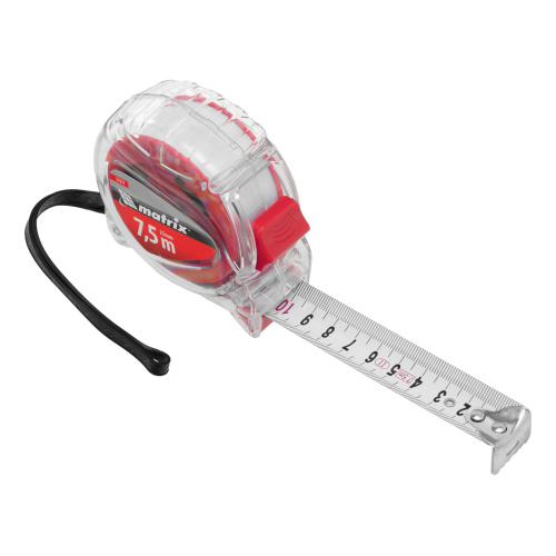 Рулетка Crystal,7,5 м х 25 мм,корпус из поликарбоната Matrix по ценам производителя в Москве с доставкой по всей России