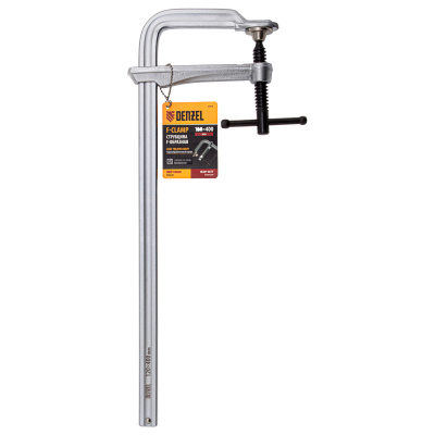 Струбцина F-образная, 120x400мм, кованая Denzel по ценам производителя в Москве с доставкой по всей России