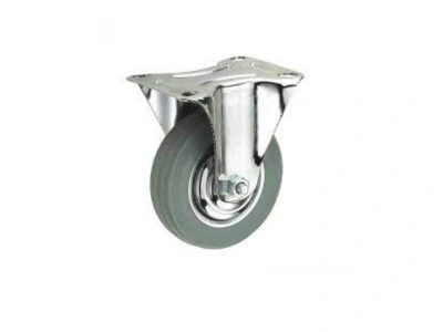 Колесо неповоротное серая резина FC 80 f 200 мм по ценам производителя в Москве с доставкой по всей России