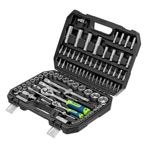 Набор инструментов, 1/2", 1/4", пластиковый кейс, 94 предмета// Сибртех по ценам производителя в Москве с доставкой по всей России