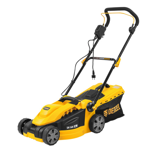 Газонокосилка электрическая GM-1600, 1600 Вт, ширина 36 см, 3 уровя, травосборник 35 л. Denzel по ценам производителя в Москве с доставкой по всей России