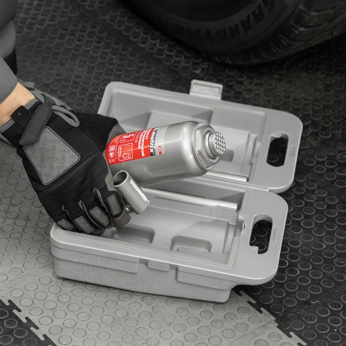 Домкрат гидравлический бутылочный, 5 т, высота подъема 216-413 мм, в пластиковый кейсе Matrix по ценам производителя в Москве с доставкой по всей России