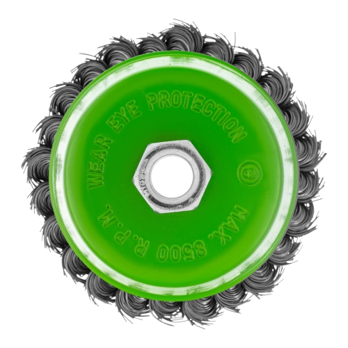 Щетка для УШМ, 100 мм, М14, "чашка", крученая металлическая проволока Сибртех по ценам производителя в Москве с доставкой по всей России