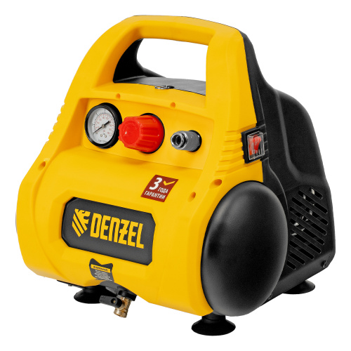 Компрессор воздушный безмасляный РС 1/6-180,1, 1 кВт, 180 л/мин, 6 л Denzel по ценам производителя в Москве с доставкой по всей России