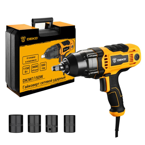 Гайковерт сетевой ударный DEKO DKIW1150, 1150 Вт, 600 Нм купить в Москве с доставкой по всей России | ProtosMarket.ru