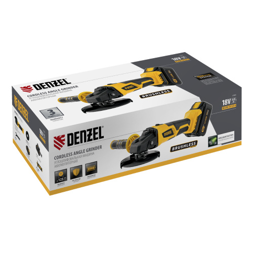 Машина углошлифовальная аккумуляторная бесщет. BLG-IB-18-125-4, Li-ion, 18 В Denzel по ценам производителя в Москве с доставкой по всей России