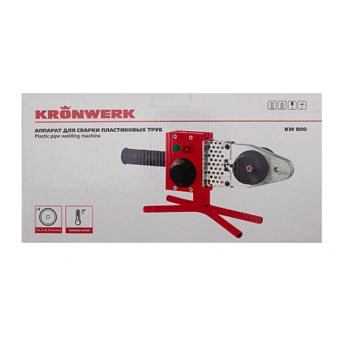 Аппарат для сварки пластиковых труб К W 800, 800 Вт, 300 °C, 20-25-32-40-50-63 мм, металлический кейс Kronwerk по ценам производителя в Москве с доставкой по всей России