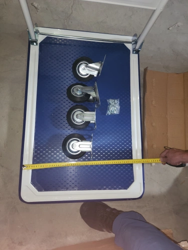 Тележка платформенная 150 кг TOR PH150 (740х480) со складной ручкой (резиновые колеса 100 мм) по ценам производителя в Москве с доставкой по всей России