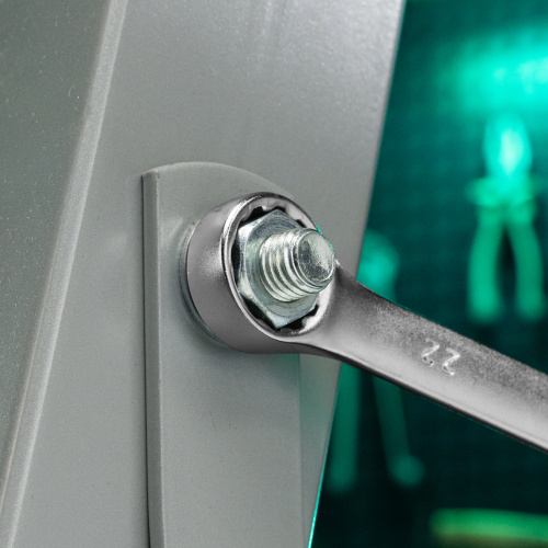 Ключ комбинированный, 22 мм, CrV, матовый хром Stels по ценам производителя в Москве с доставкой по всей России