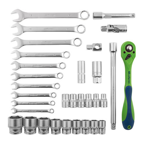 Набор инструментов 32 предмета, CrV, 1/2" Сибртех по ценам производителя в Москве с доставкой по всей России