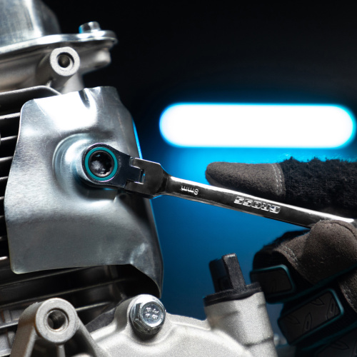 Набор ключей комбинированных с трещоткой, 8-19 мм, 7 шт, шарнирные, CrV Gross по ценам производителя в Москве с доставкой по всей России