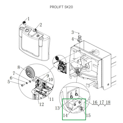 Датчик холла для штабелеров SDR/SDK1533/2036, для тележек SK20 по ценам производителя в Москве с доставкой по всей России