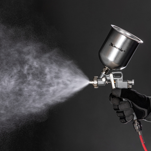 Краскораспылитель пневматический с верхним бачком V 1, 0 л, сопло D 1.2, 1.5 и 1.8 мм Matrix по ценам производителя в Москве с доставкой по всей России