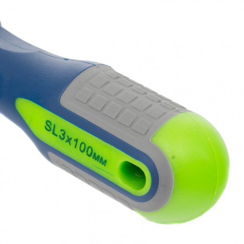 Отвертка, SL3 х 100 мм, CrV, трехкомпонентная рукоятка Сибртех по ценам производителя в Москве с доставкой по всей России