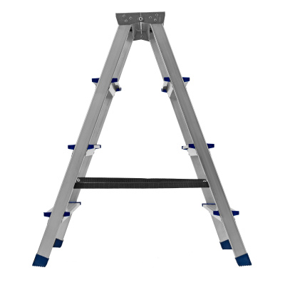 Стремянка двусторонняя 4 ступени, алюминиевая, Сибртех по ценам производителя в Москве с доставкой по всей России