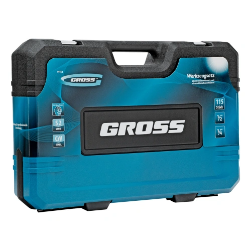 Набор инструментов, 1/4", 1/2", CrV, 120 зубьев, 115 предметов Gross по ценам производителя в Москве с доставкой по всей России