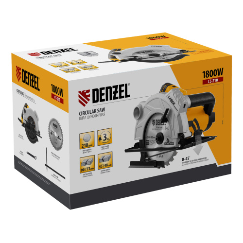 Пила циркулярная CS-210, 1800 Вт, 210 мм Denzel по ценам производителя в Москве с доставкой по всей России