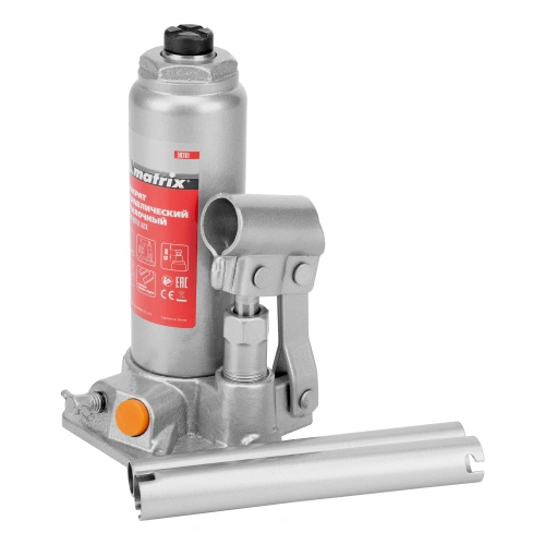Домкрат гидравлический бутылочный, 2 т, h подъема 181-345 мм Matrix по ценам производителя в Москве с доставкой по всей России